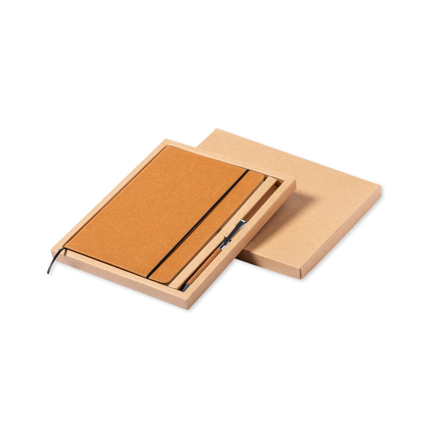 Set ejecutivo de bloc y bolígrafo en cuero reciclado