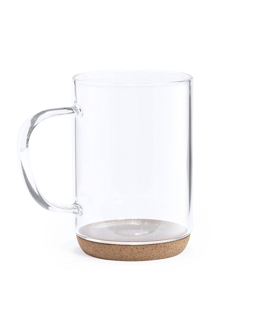 Taza de Borosilicato con Base de Corcho
