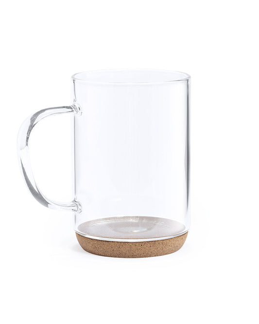 Taza de Borosilicato con Base de Corcho
