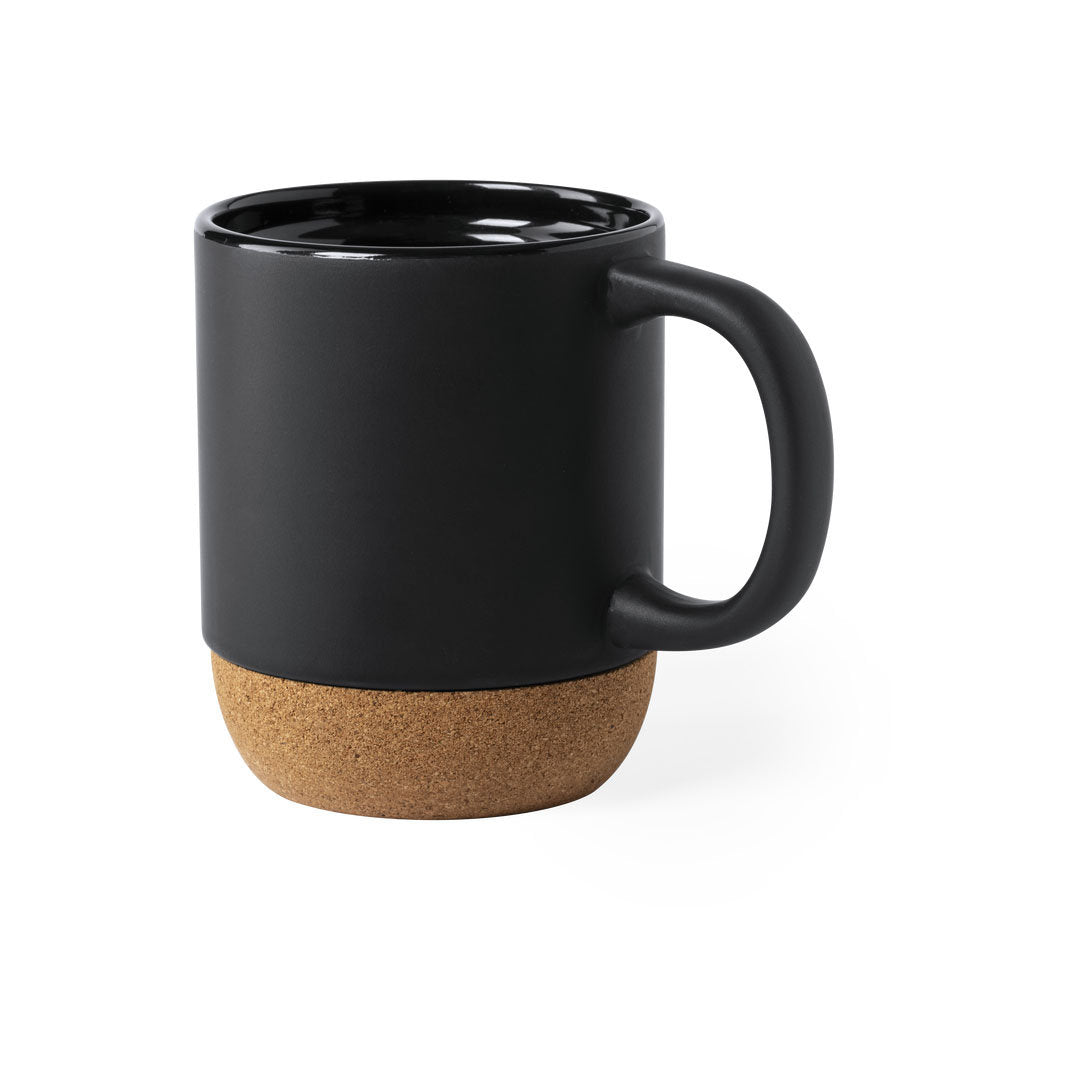 Taza de cerámica sostenible antideslizante de corcho