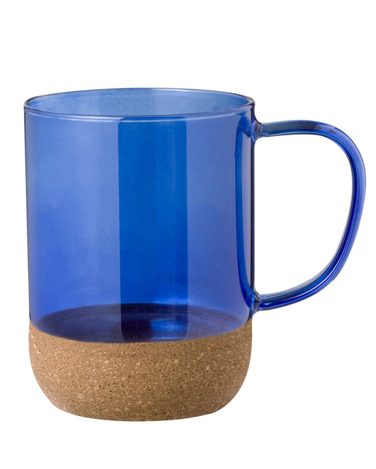 Taza reutilizable de cristal y corcho