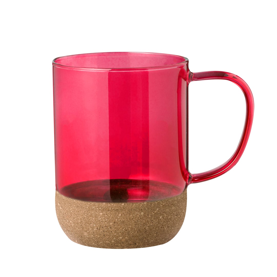 Taza reutilizable de cristal y corcho