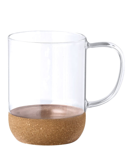 Taza reutilizable de cristal y corcho