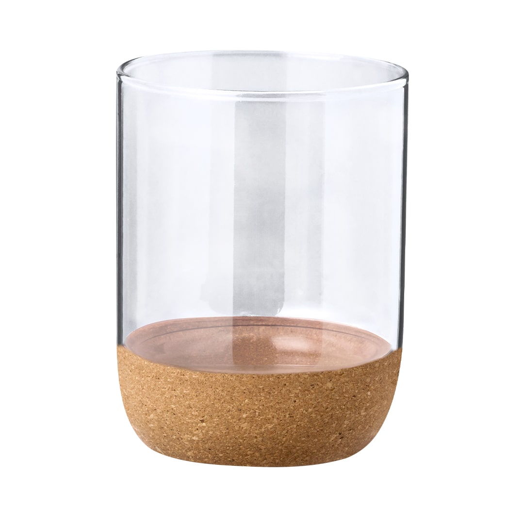 Vaso premium de vidrio borosilicato con estilo natural