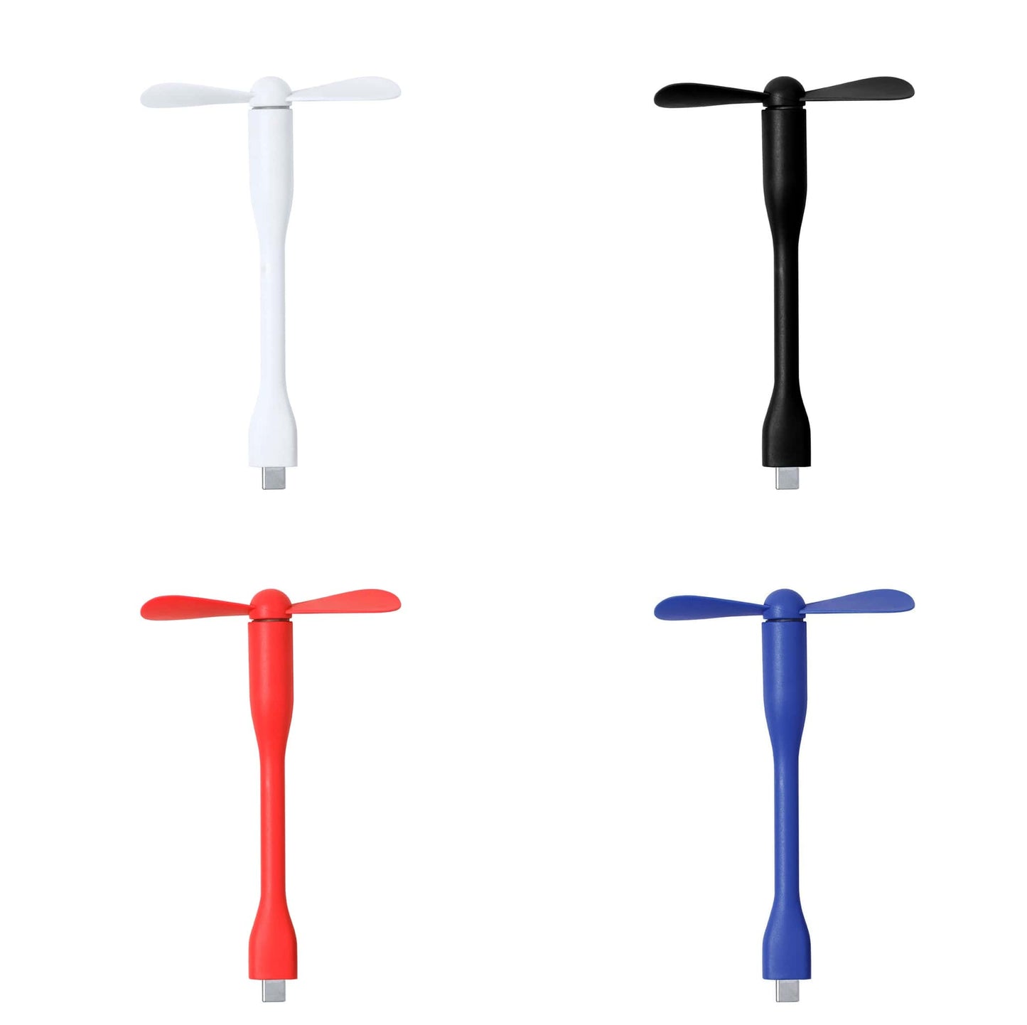 Ventilador flexible tipo C – tacto goma y colores variados
