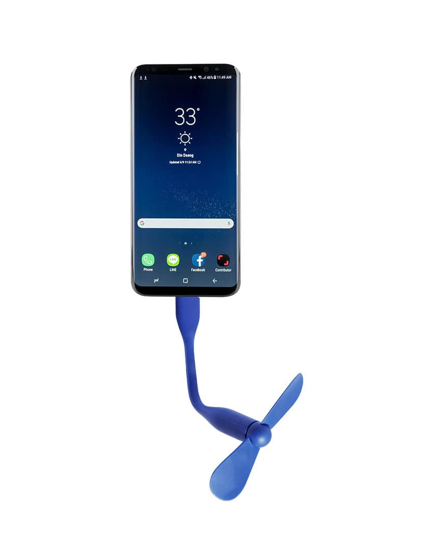 Ventilador flexible tipo C – tacto goma y colores variados