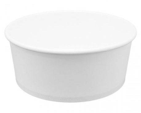White cardboard salad bowls 700cc Ø150mm without lid (300 units)