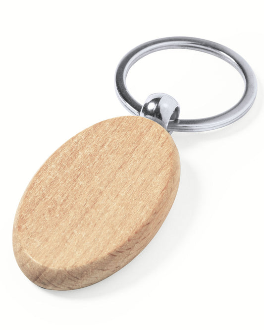 llavero de madera natural 