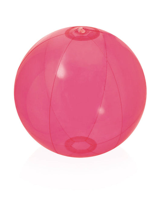 Inflatable ball with transparent finish