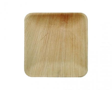Platos de hoja de Palma Cuadrados 160 x 160mm (100 uds)